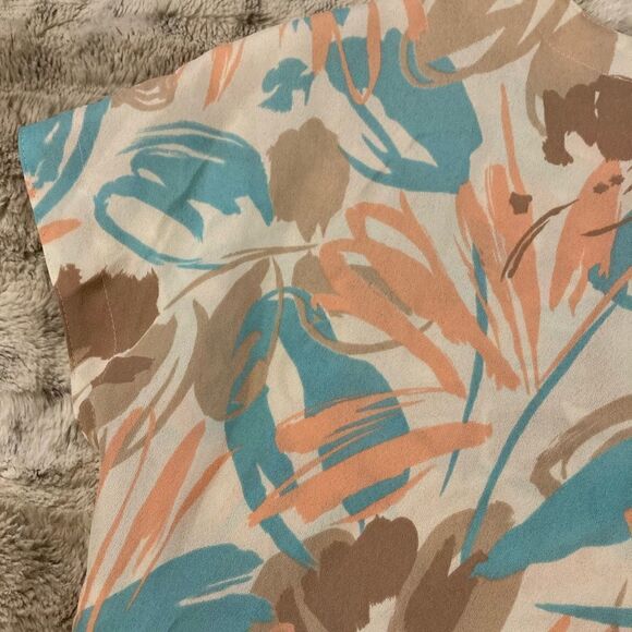 : : VINTAGE 80s Abstract Floral Print Blouse : : - Picture 14 of 16